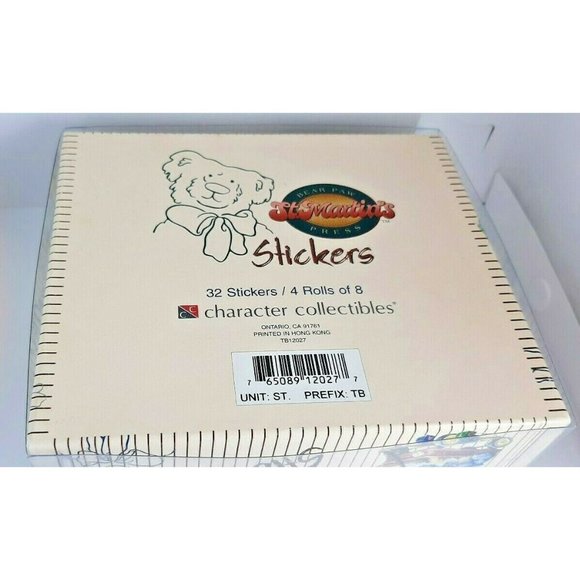 32 Vintage Stickers St. Martin's Teddy Bear Paw Press New 4 Rolls - Picture 6 of 10